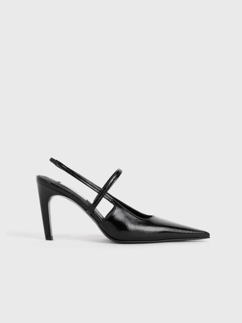Naplack stiletto slingbacks black