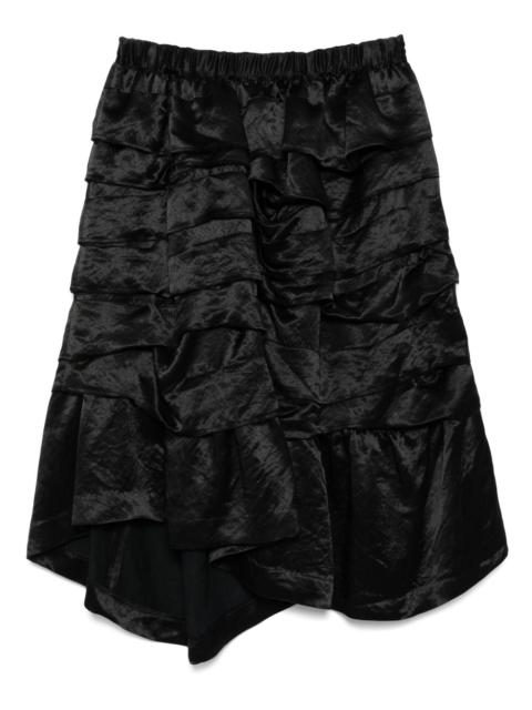 Acetate ruffled skirt