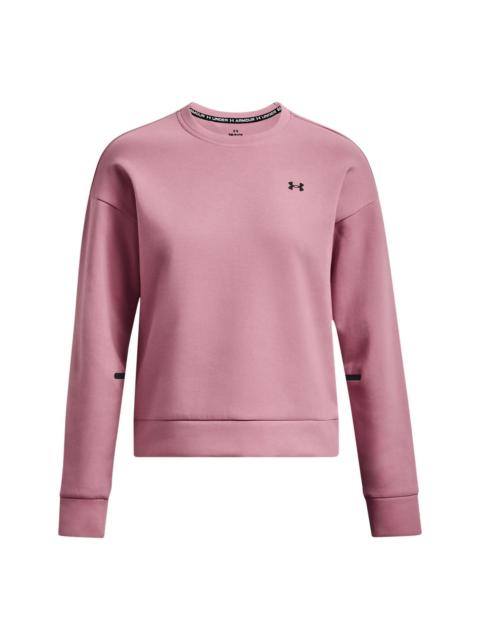 (WMNS) Under Armour Unstoppable Fleece Crew Neck 'Pink' 1379835-697