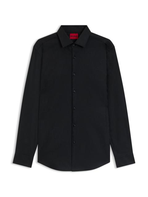 SLIM-FIT SHIRT IN COTTON WITH A STACKED-LOGO JACQUARD