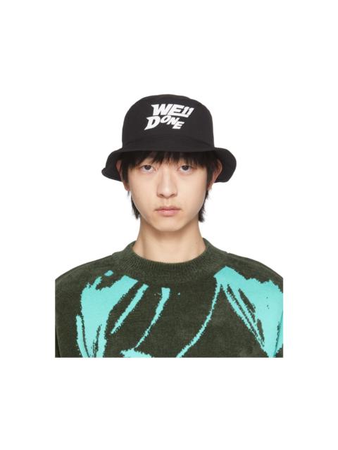 Black Basic Logo Bucket Hat