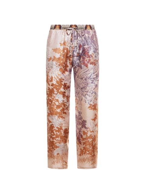 Aloe floral straight leg trousers