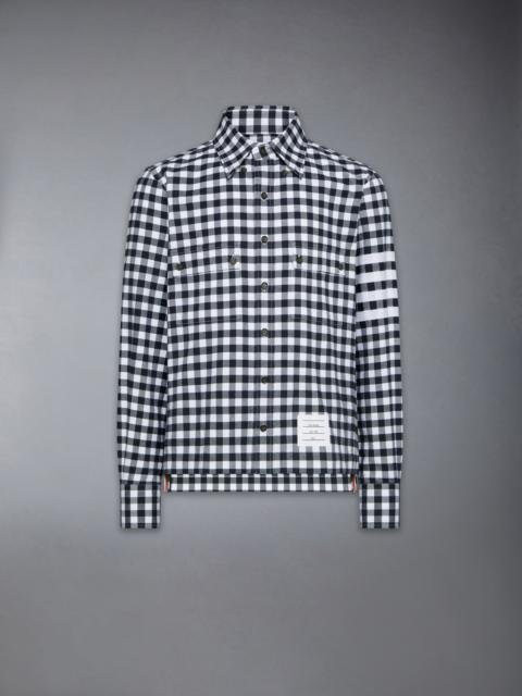 GINGHAM CHECK FLANNEL 4-BAR UTILITY SHIRT