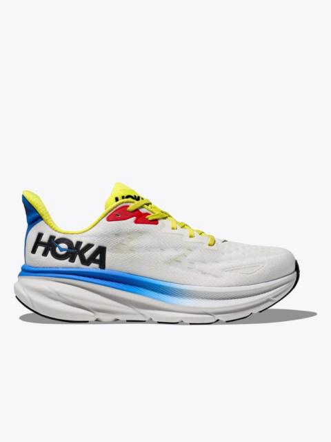 Men's Clifton 9 Shoes in Blanc De Blanc/Virtual Blue