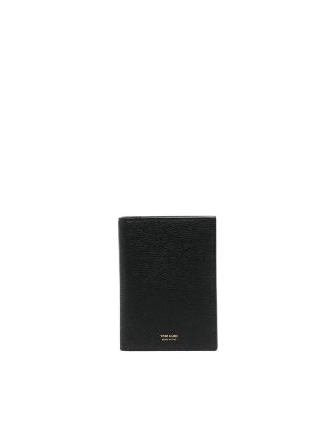 logo-lettering bi-fold leather cardholder