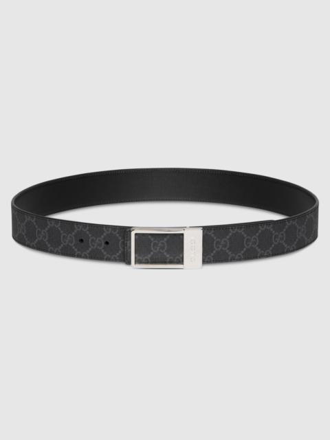 Reversible belt with rectangular buckle