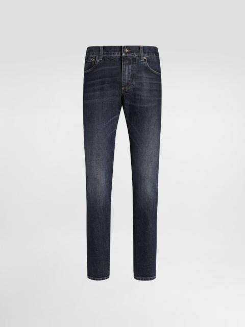 Slim-fit stretch cotton jeans