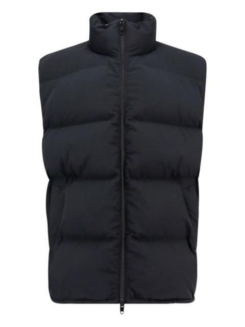 logo-print padded gilet