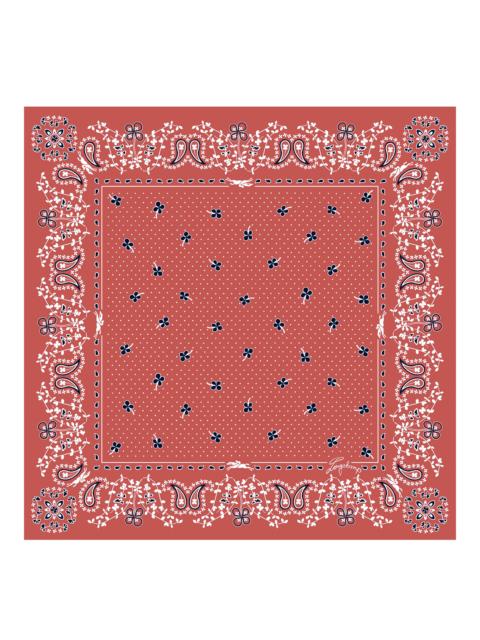 French Bandana Silk scarf 50 Coral - Silk