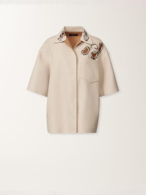 Double wool shirt jacket