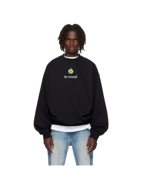 Black 'Be Yourself' Oversized Sweatshirt