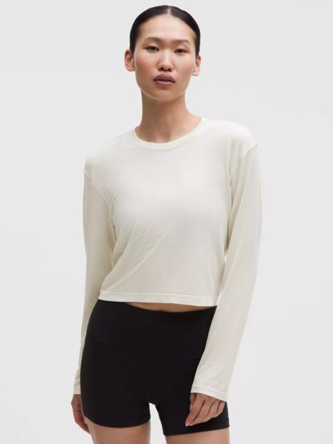 Swiftly Perforated Stripe Long-Sleeve Shirt