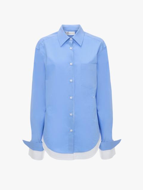 Relaxed Double-Layer Shirt In Oxford Blue