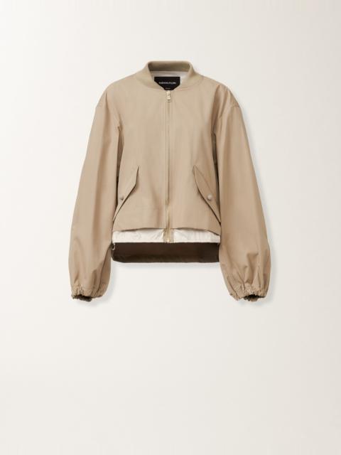 Extra-fine twill bomber jacket