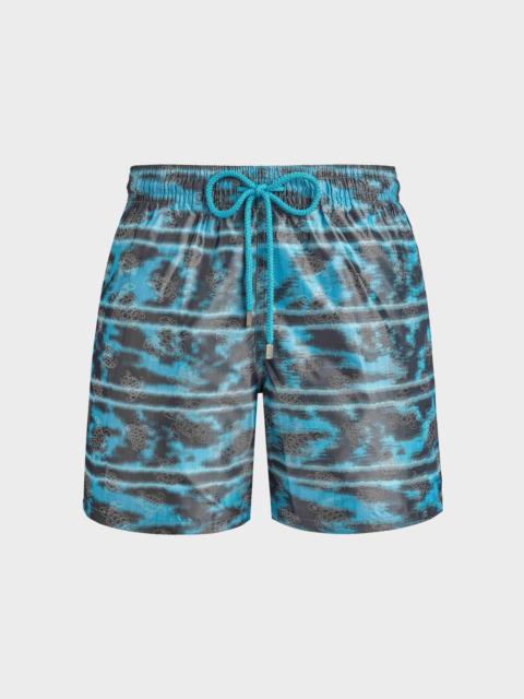 Men Silk Swim Shorts Zebra Stripes - Vilebrequin x Maison BUCOL