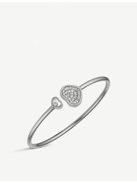 Happy Hearts 18ct white-gold and diamond bangle
