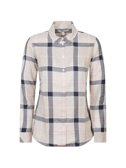 tartan-print shirt