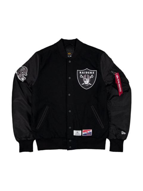 LAS VEGAS RAIDERS X ALPHA X NEW ERA MA-1 BOMBER JACKET