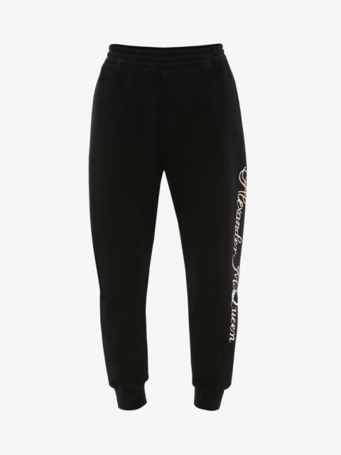 Blake Illustration Joggers in Black/ivory