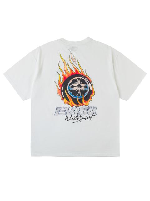 Flaming Kamon Snooker Print T-shirt