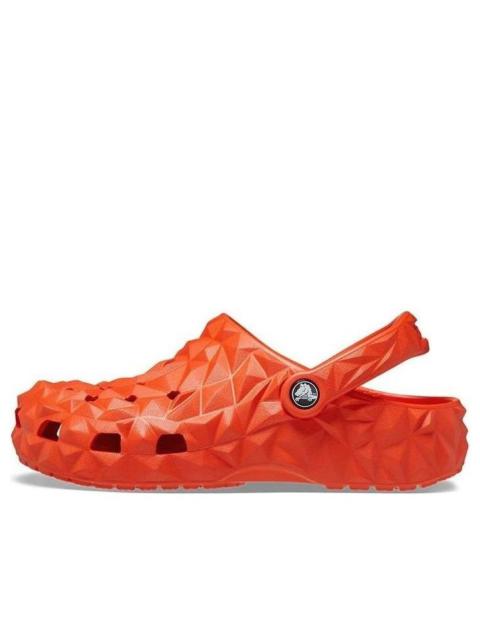 (WMNS) Crocs Classic Geometric Clogs 'Orange' 209563-84J