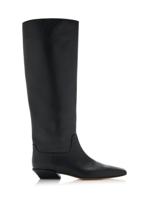 Bettina Leather Knee Boots black