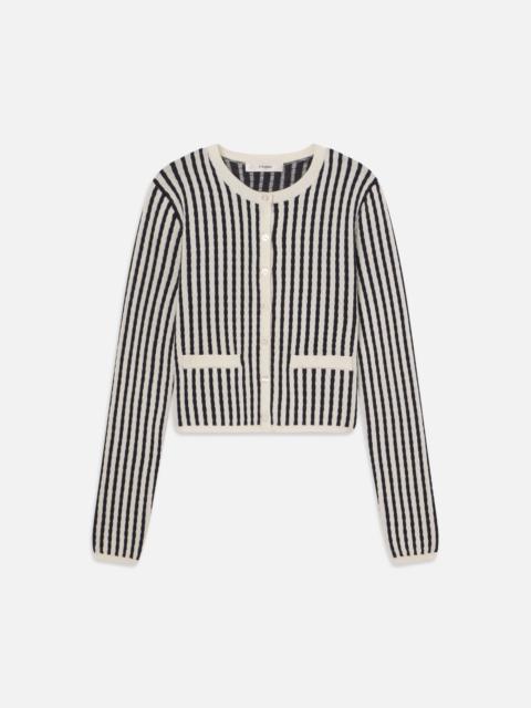 The Cable Cardi in Navy Multi