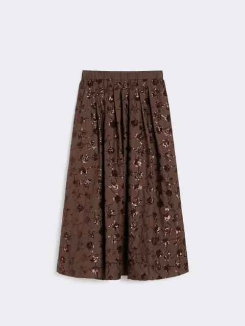 TEMPRA Sequinned cotton skirt