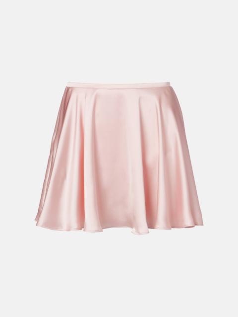 Satin miniskirt