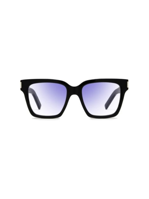 square-frame tinted-lens sunglasses