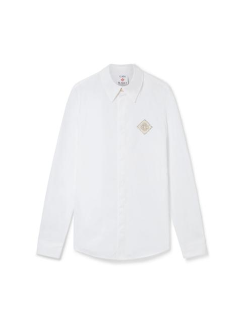 Pearl Diamond Patch Cotton Shirt | Casablanca Paris