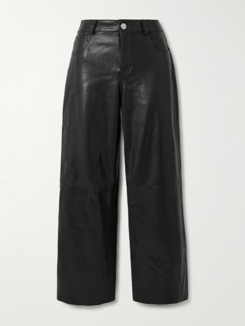 Milo Paneled Leather Wide-leg Pants