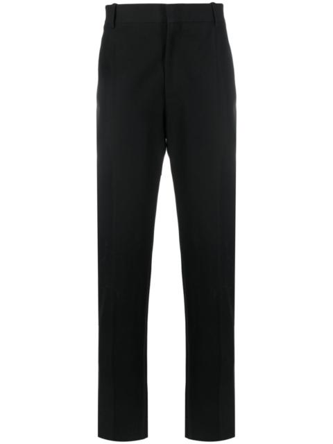 tapered-leg tailored trousers
