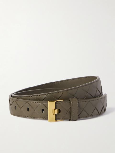 Intrecciato Leather Belt