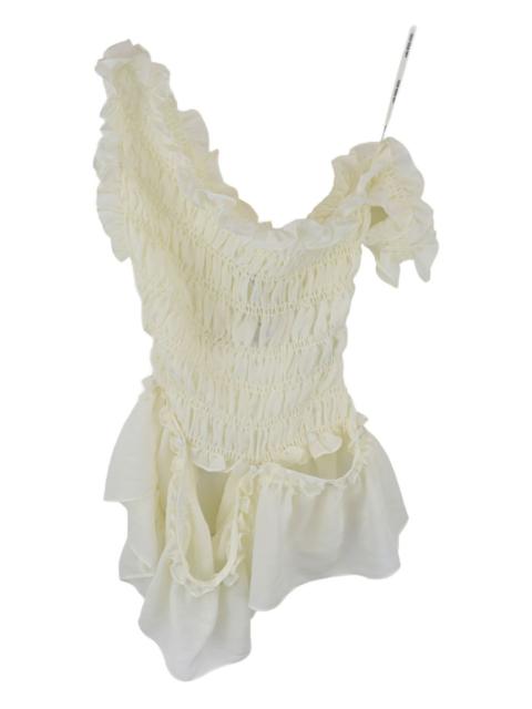 smocking ruffled top
