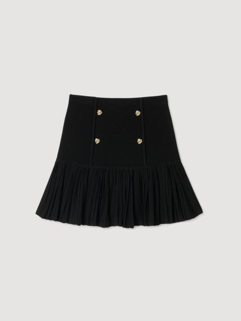 MINI PLEATED KNIT SKIRT