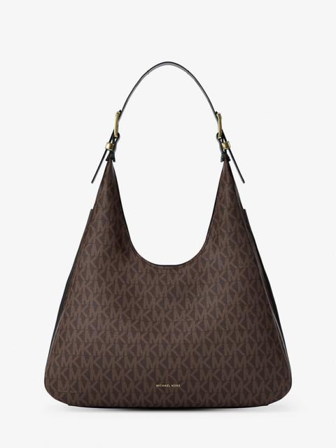 Nolita Large Signature Logo Hobo Shoulder Bag