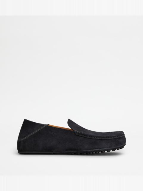 SLIPPER LOAFERS IN SUEDE - BLUE