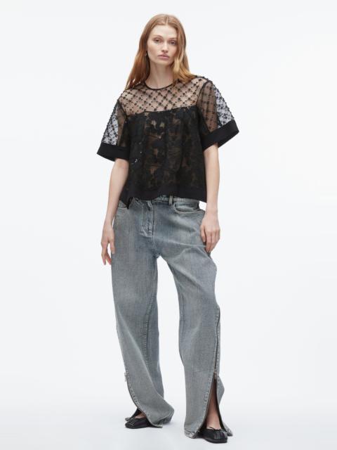 Corded Lace Organza Top