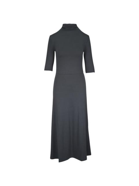 roll-neck midi dress
