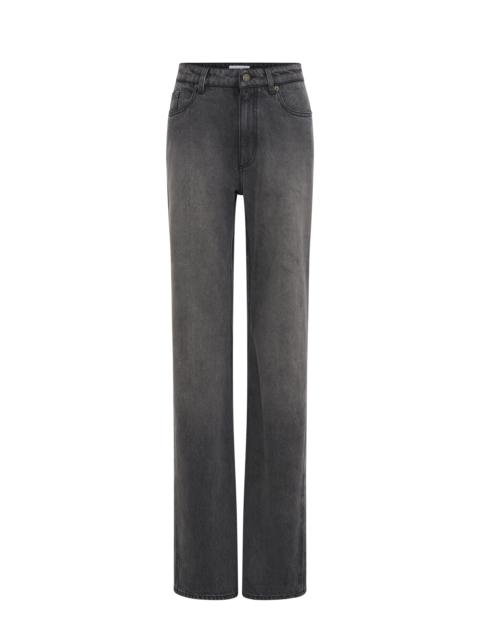 Moon Laser Grey Wash Denim Cropped Jacket