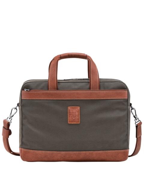 Boxford L Briefcase Brown - Canvas