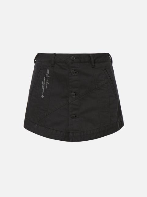 Seagull Embroidery Denim Skort
