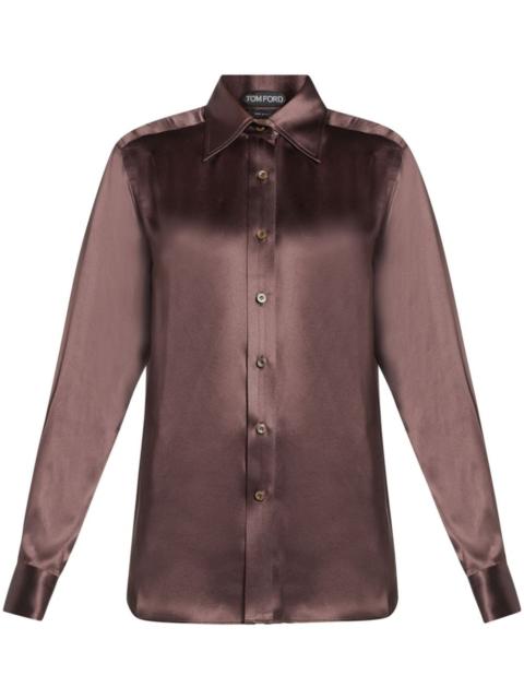 buttoned silk shirt