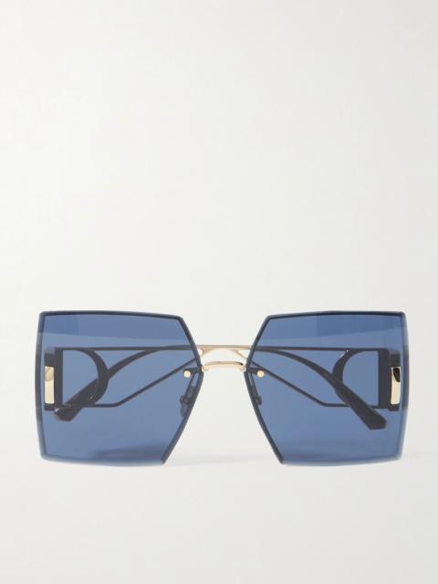 30Montaigne S7U square-frame gold-tone sunglasses Blue