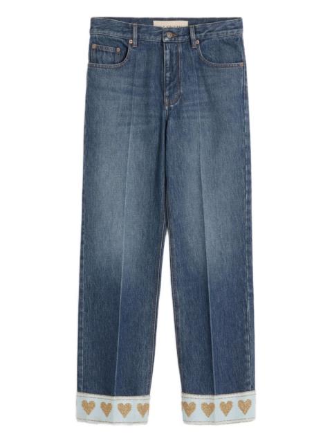 high-waisted boyfriend jeans