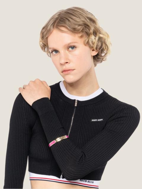 Enameled metal bracelet