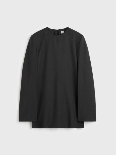 Tailored dinner blouse charcoal