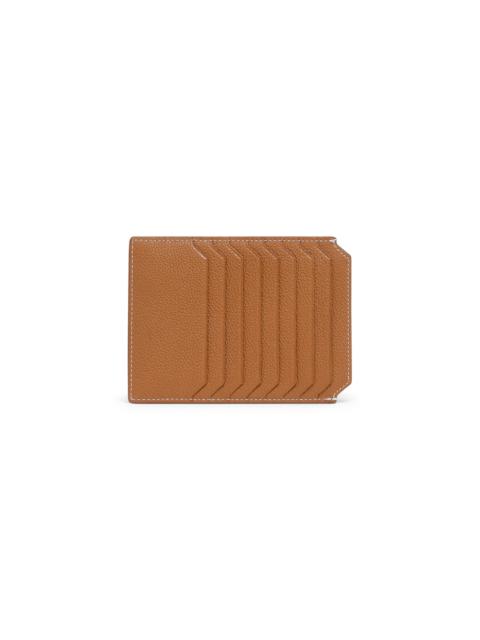 Light brown tumbled leather document holder