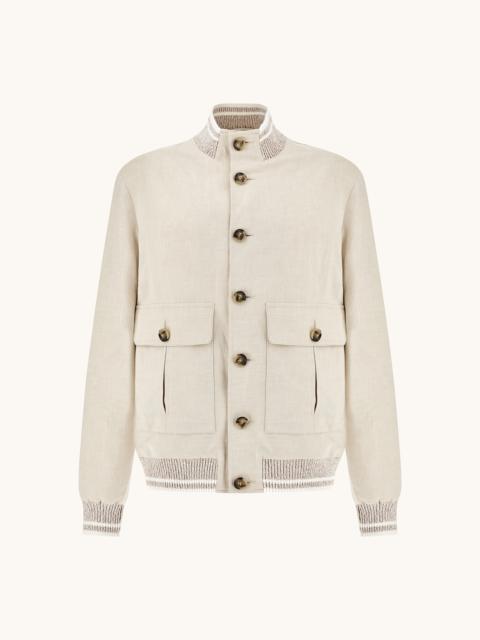 BOMBER IN LINEN AND COTTON